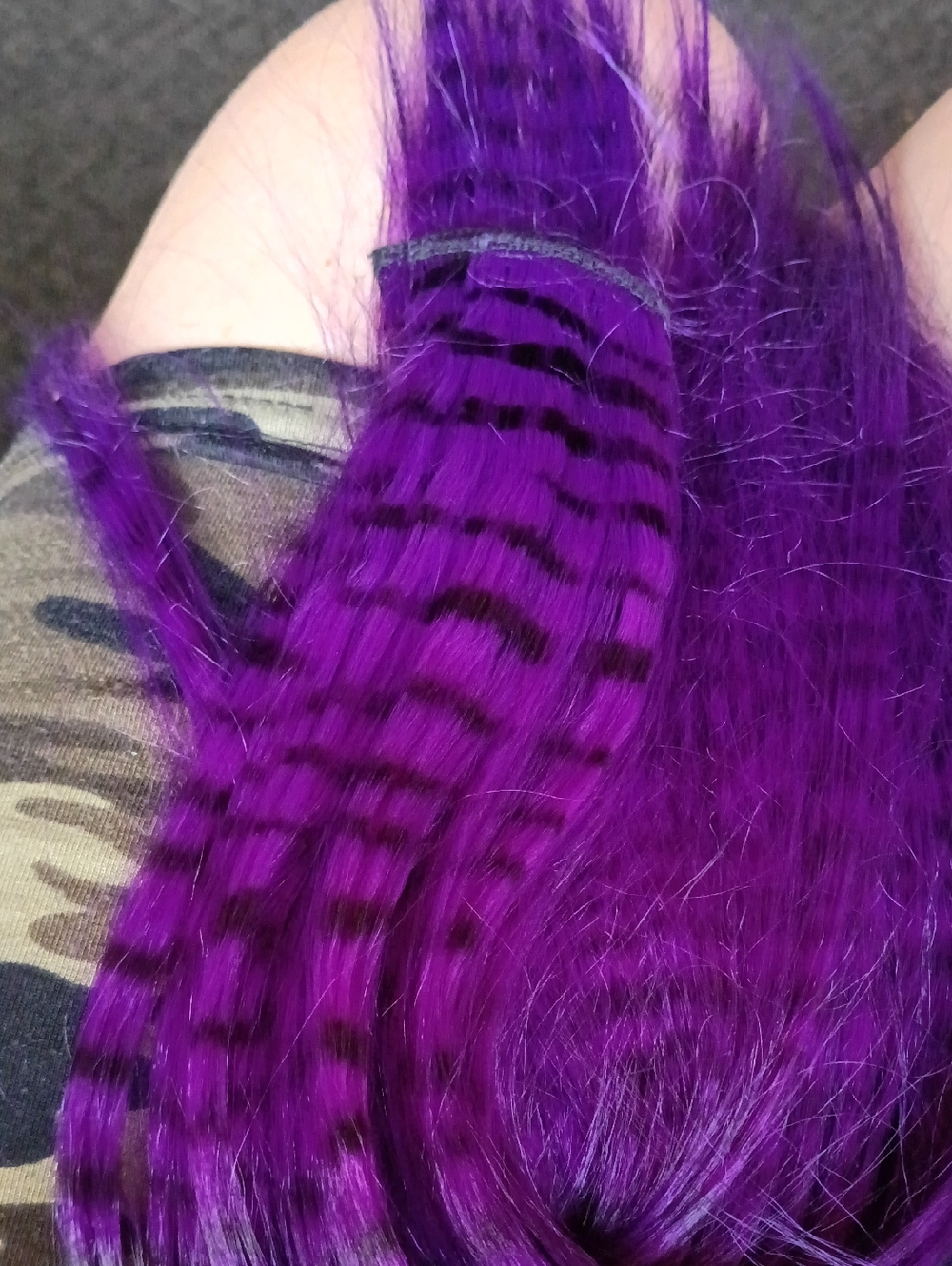 Vibrant Purple Hair Extensions - Bold Purple Color Clip In Extensions